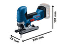 Bosch GST 18V-125 S Professional Brushless Barrel-Grip Jigsaw – 125mm, 4-Stage Orbital, Body Only (06015B2001)