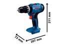 Bosch 18V Twin Pack – GSB 18V-25 Combi Drill & GDR 18V-215 Impact Driver with 2x 4.0Ah Batteries & L-BOXX 0601A5008D
