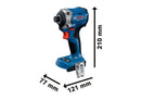 Bosch GDR 18V-215 Brushless Impact Driver 18V 215Nm | 2 x 5.0Ah Batteries, Charger & L-Case
