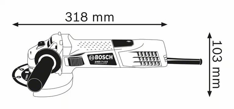 Bosch GWS 7-115 240v Angle Grinder - 0601388174