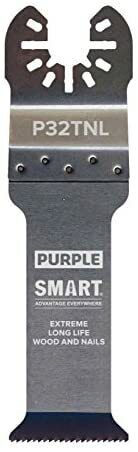 Smart P32TN3PLUS Purple Series 32mm Bi-metal Blade - Pk 3 + FOC H32RW Rapid Wood Blade