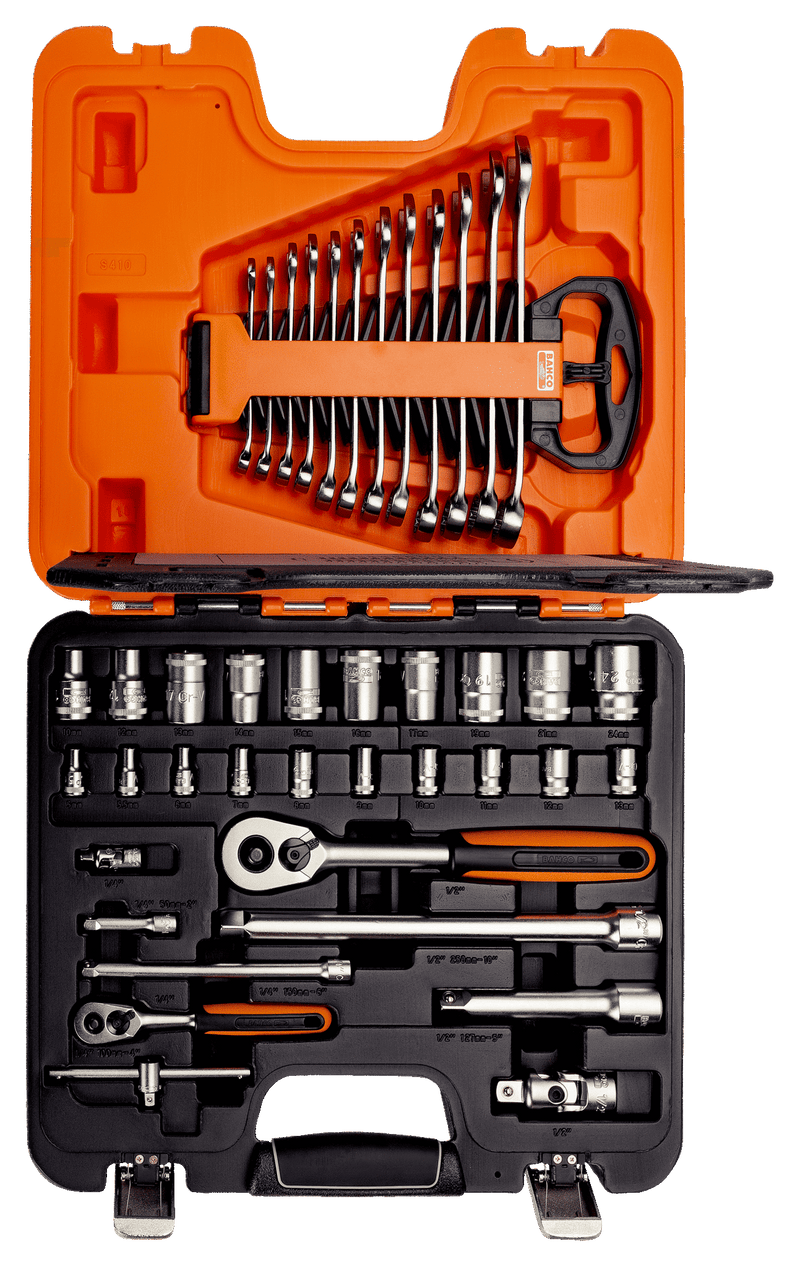 Bahco BAHS410 41 piece Socket Set 1/4in and 1/2 in drive