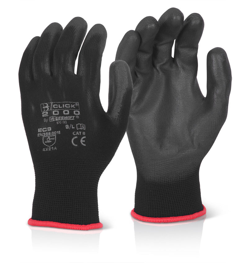 Beeswift PU Coated Glove Black (10 pack)