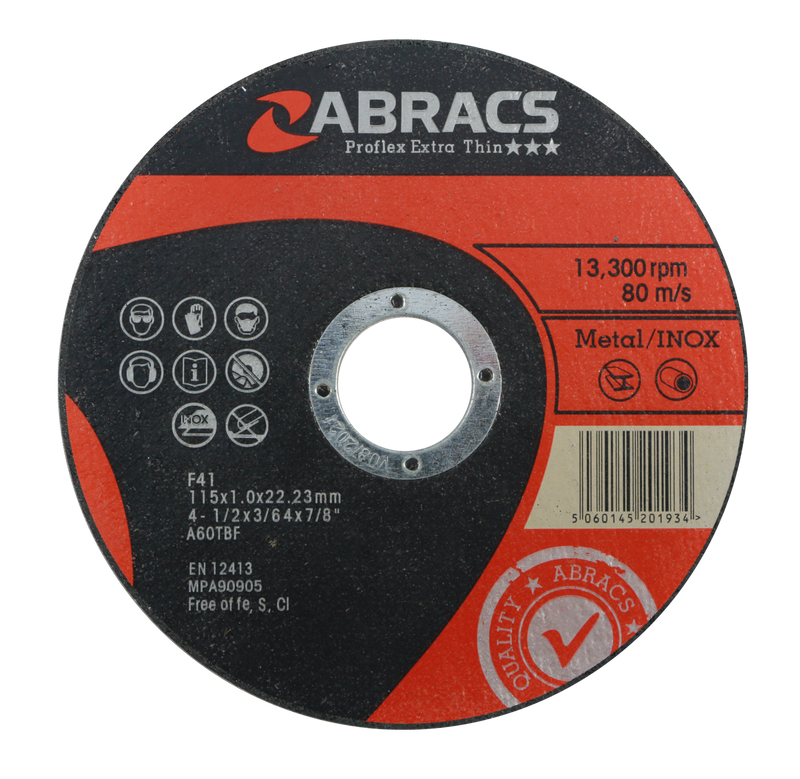 Abracs Proflex Extrathin Metal Cutting Disc 115x1x22.23mm