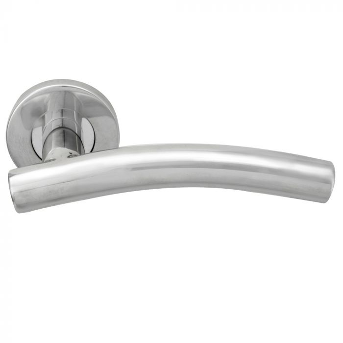 Carlisle Brass Curved Lever on Round Rose Stainless Steel CSL1193SSS