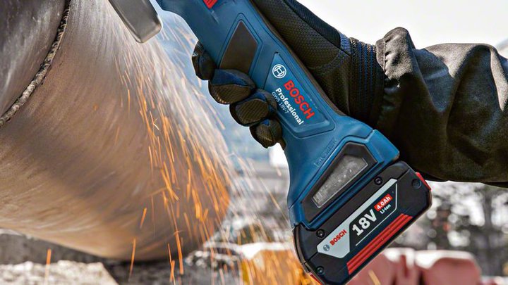 Bosch GWS 18V-7 115mm Cordless Angle Grinder Body Only in  L-BOXX