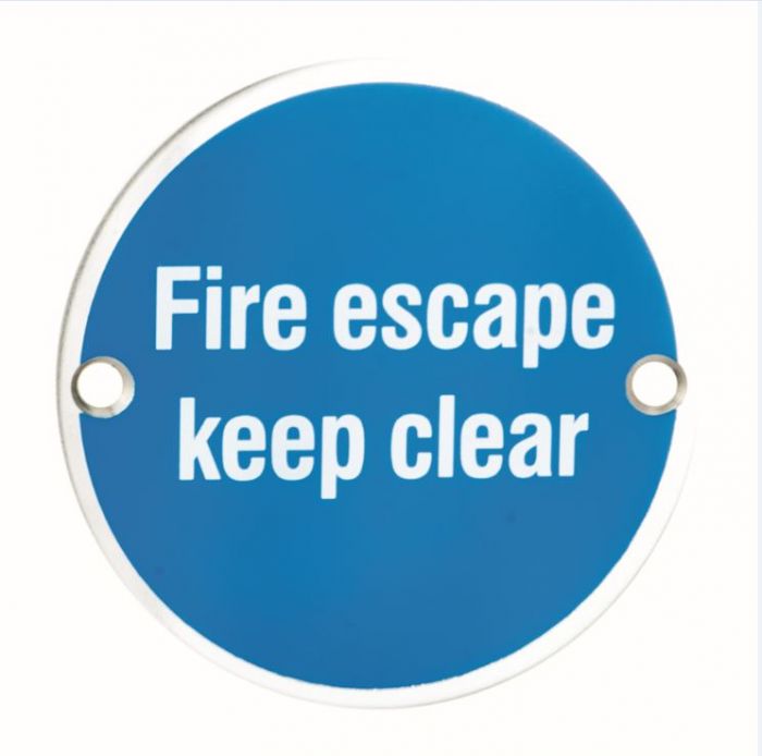 Fire Escape Keep Clear Sign SEX1021SSS