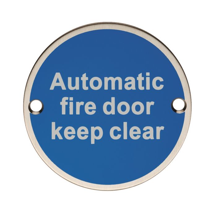 Auto Fire Door Keep Clear Clear Sign SEX1022SSS